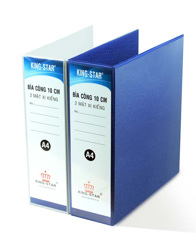 Bìa 2 còng D 10cm xi kiếng A4