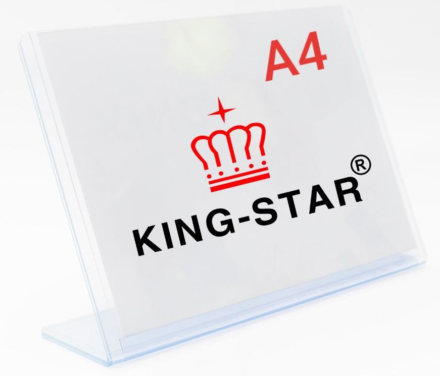 Kệ menu PVC chữ L - A4 ngang