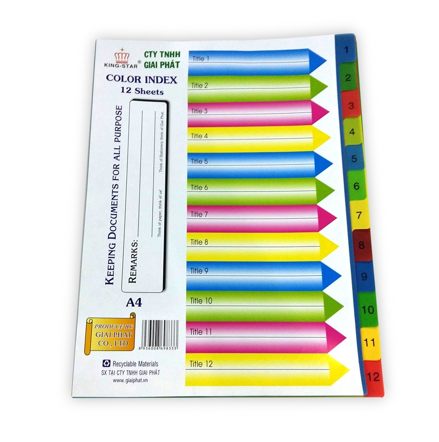 Phân trang 12 màu số