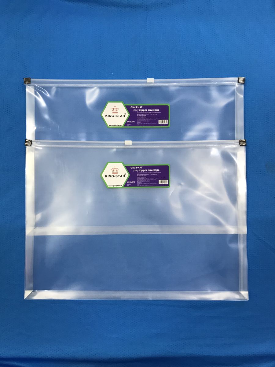 Bìa túi zipper (PP) gáy 3cm - A4
